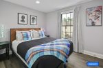 Third bedroom presents a queen-sized bed, prepped w/ ultra-soft sheets -second floor-